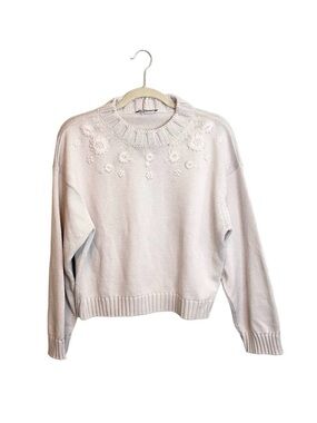 Vivetta Chunky Cream Taupe Wool Cable Knit Sweater Size S/M